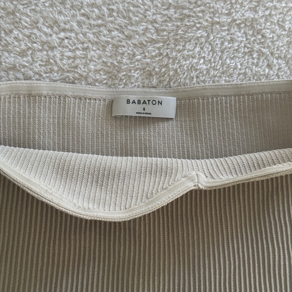 Babton Beige Ribbed Strapless Top - Picture 2 of 2